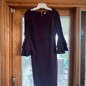 Calvin Klein Deep burgundy  Long Sleeve Dress